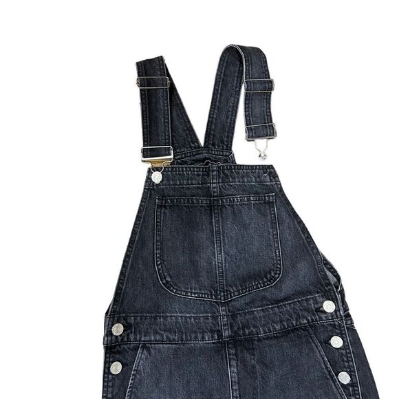 Revolve NEW Frame Denim Classic Overalls in Color Blackwater (Missing Button) - Picture 12 of 14
